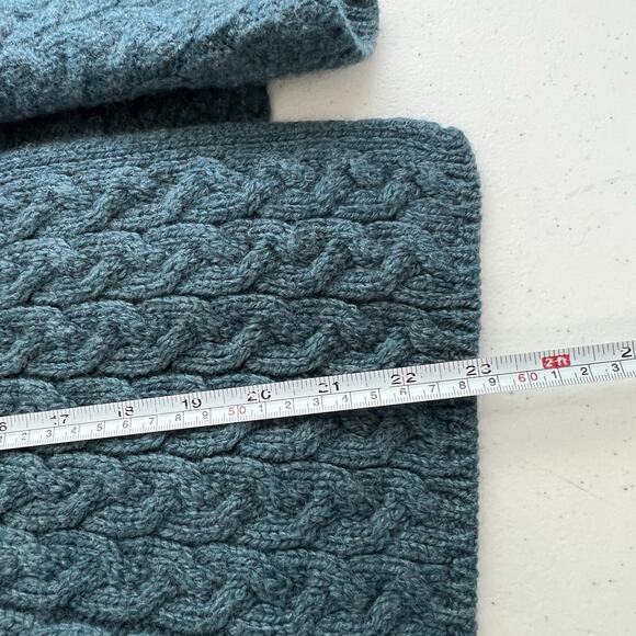 Women's Blue Cable Knit Cardigan - Picture 10 of 11